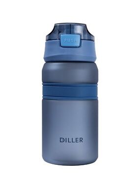 Diller BPA-free matte sport water bottle push-button lid